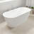 Bright White Acrylic Freestanding Soaking Bathtub (59 Inches), Freestanding Design, Equipped With Chrome Foot-operated Drain, Easy To Use