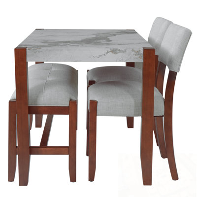 4-Piece Vasili with 2 Upholstered Chairs and 1 Bench