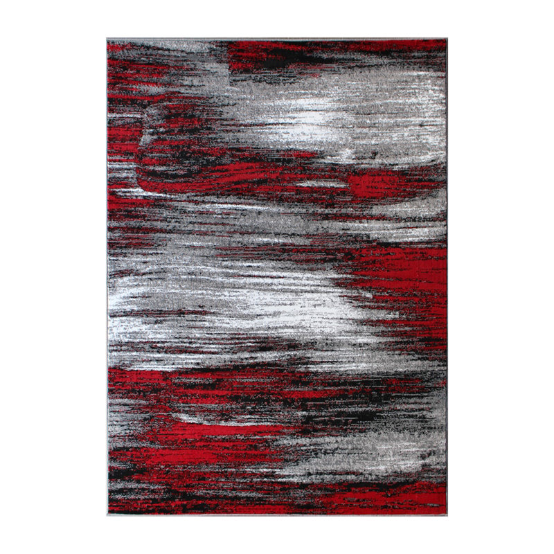 Alexavior Abstract Style Scraped Pattern Accent Area Rug, Rectangle 8' x 10'