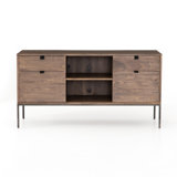 Trey Modular Filing Credenza in Black Wash Poplar