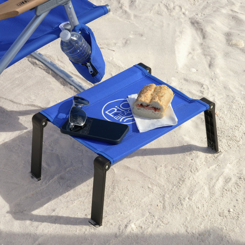 Blue Ultra Compact Fabric Folding Camping Table