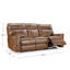Canapé inclinable à accoudoirs carrés en cuir véritable de 83 po Chevelle-817550408