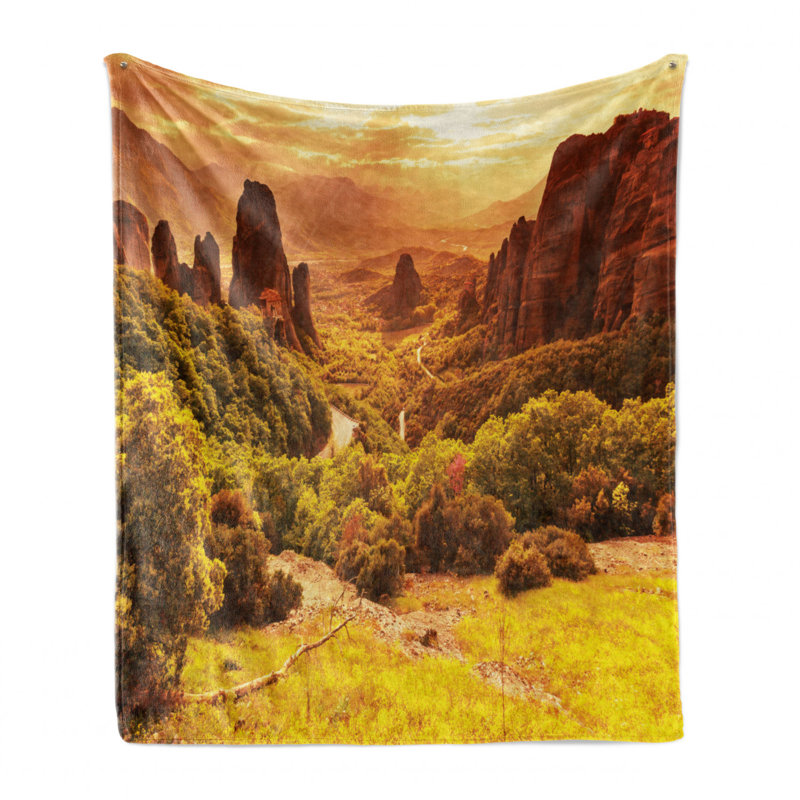 Hand Woven Throw Blanket, 50" W x 70" L