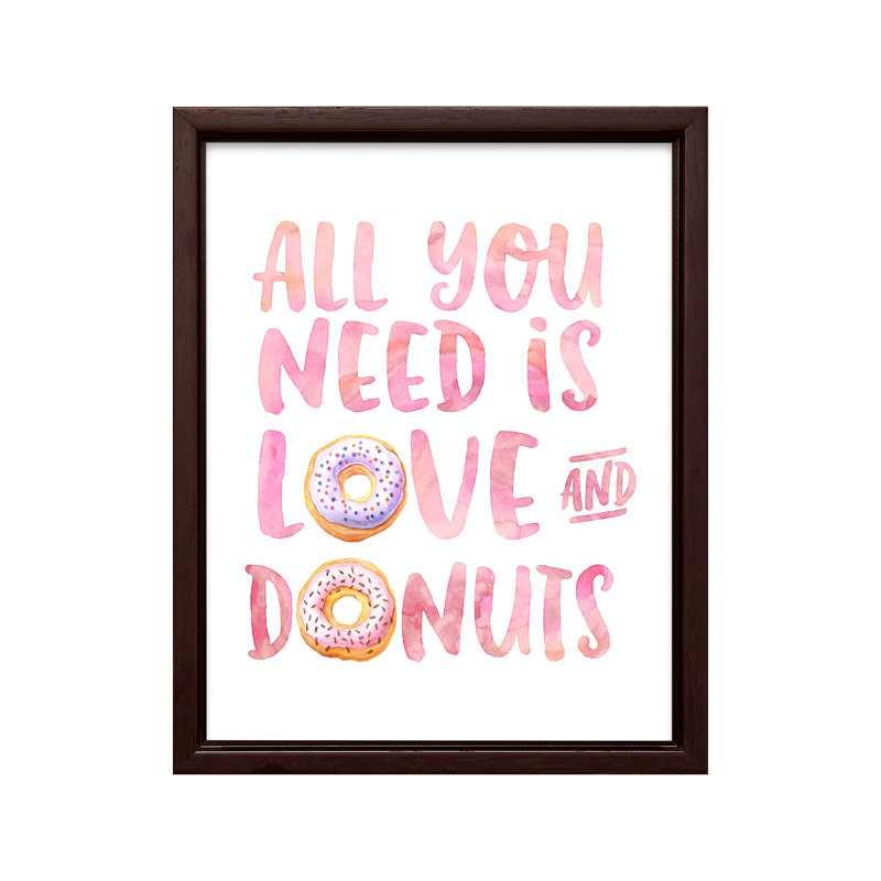Love and Donuts, Sans cadre, Canvas, H 16 po x l 20 po