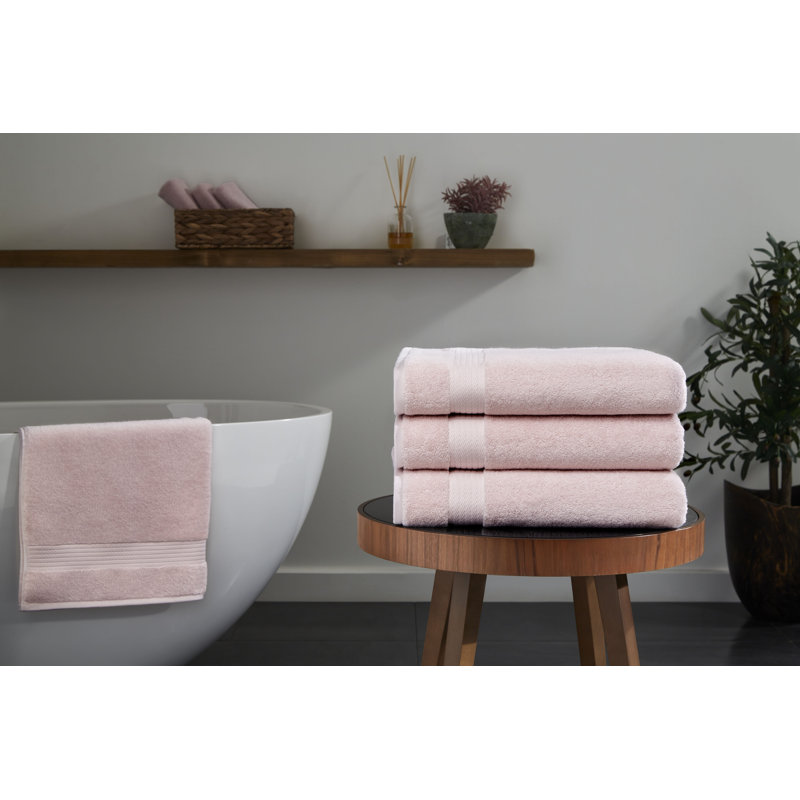 Ozdilek 4-Piece Bath Towels, 30x60 550GSM, 100% Turkish Cotton, Luxury Quick Dry, Extra Large, Fade-Resistant, Eco-Friendly, Lightweight, Spa Towel, Comfortable