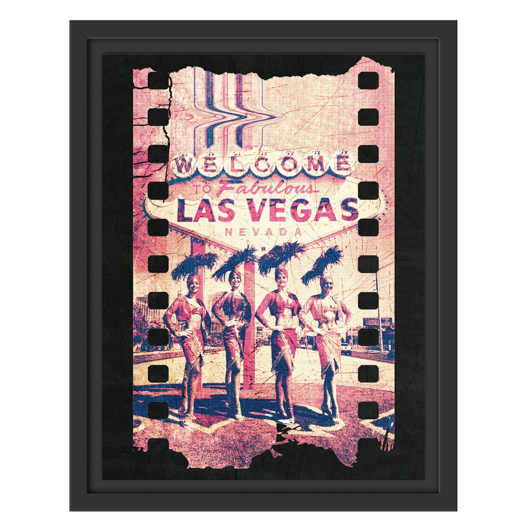 Gerahmtes Wandbild Fabulous Vegas black