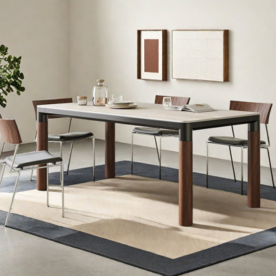 Modern simple household retro dining table set