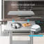Stainless Steel Work Table with Backsplash and Wheels-74084981