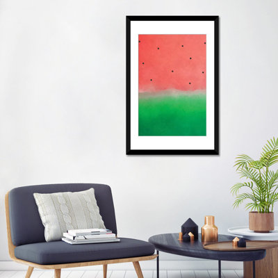 « pastèque estompée », reproduction sur toile
