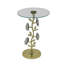 Table d'appoint Flower avec plateau en verre