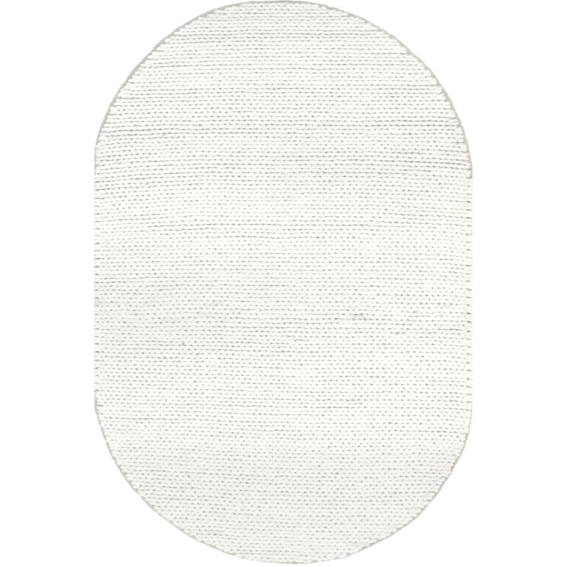 Tapis ivoire tressé à la main Dunanney, Ovale 3 pi x 5 pi
