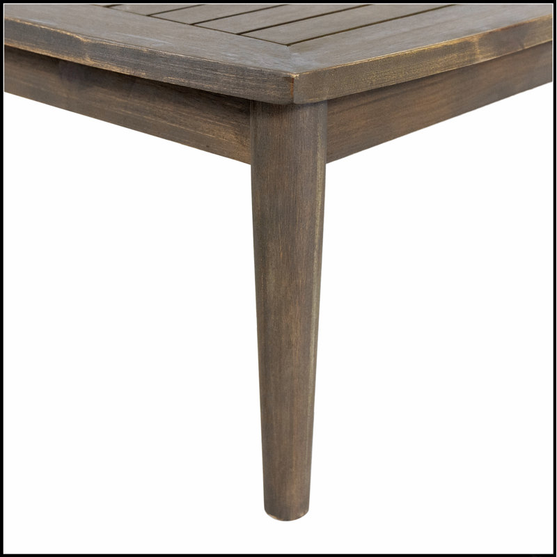 Ensemble de causeuse et de table basse pour patio, structure en bois d'acacia durable avec coussins confortables pour la détente en plein air