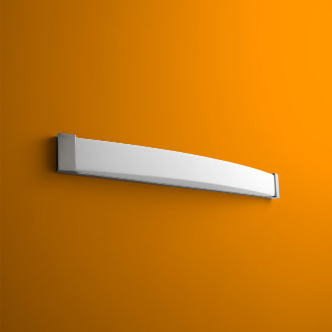 Barre d'éclairage de salle de bain 2 lumières Apollo, Nickel satiné