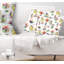 Bouteilles de parfum et fleurs - Coussin imprimé floral