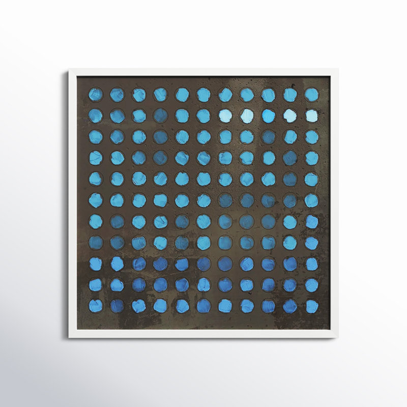 Squared Circles 5 by Jacques Pilon, White, 36" H x 36" W x 1.25" D