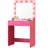 Vanity Table With Mirror And Lights, Dressing Basic Drawer, 3 Lighting Modes, Pink Bedroom Desk Deep Drawer Modes Adjustable Brightness, Classy