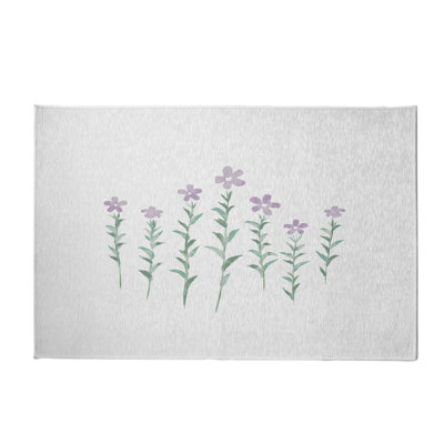 Tapis décoratif florale pourpre/vert alvordton