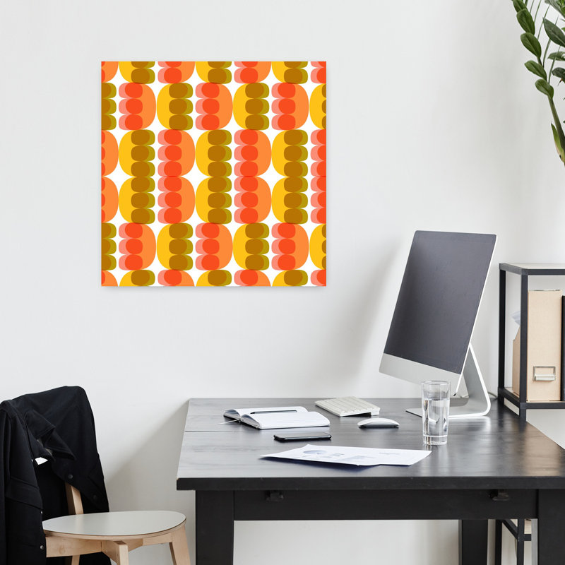 Atomic Art 1, art abstrait contemporain, H 18 po x l 18 po