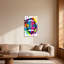 Reproduction d'art abstrait graffiti coloré football