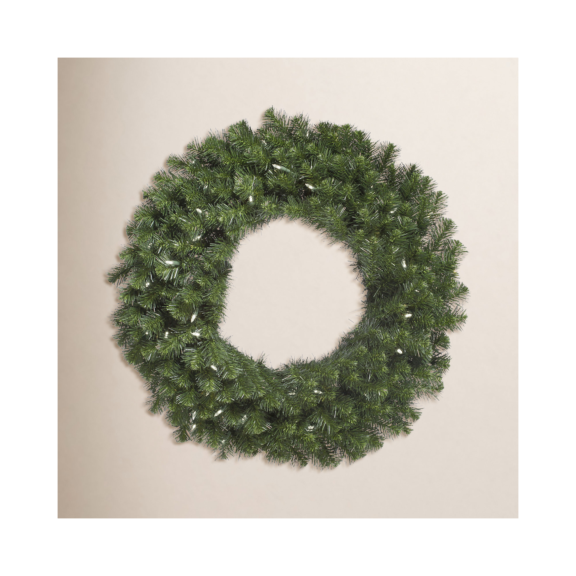 Alanny Artificial Fir Wreath Dura-Lit, 20"
