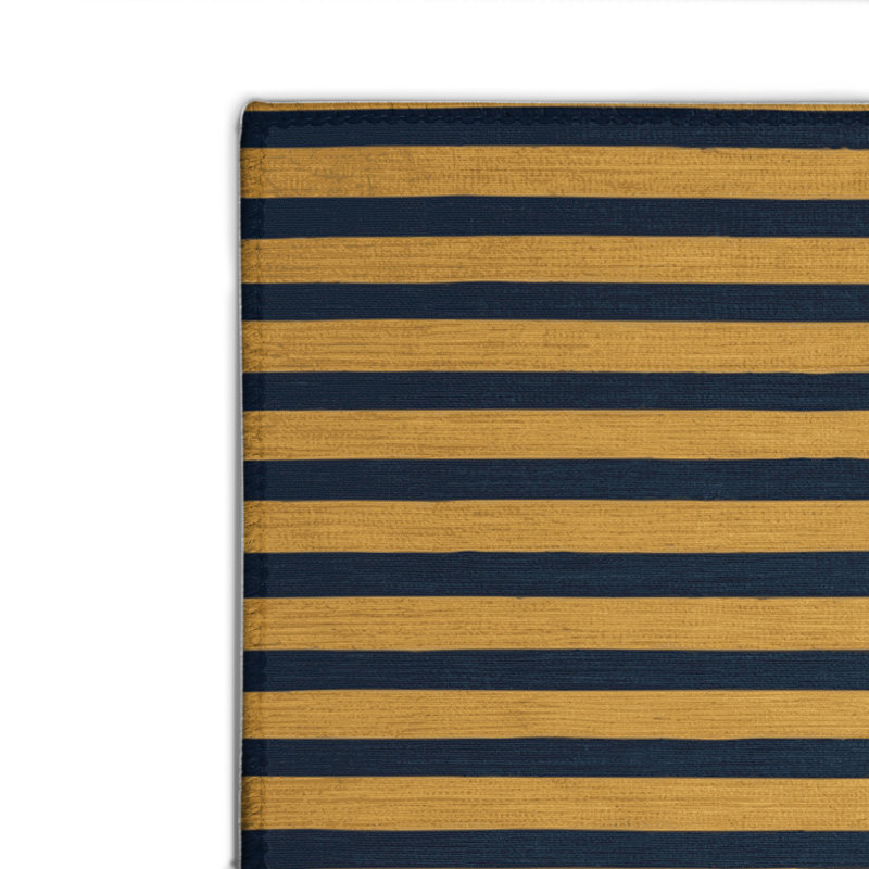 HorizontalStripes Brown Indoor and Outdoor Area Rug, Rectangle 2' x 3'