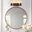 Éclairage pour meuble-lavabo 3 lumières avec abat-jour en verre clair pour salle de bain-2031010517