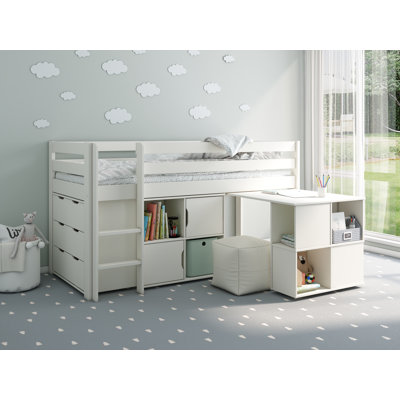 Kinderbett Elsass mit Schubladen, 90 x 200 cm