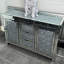 145cm Wide 3 Drawer Mirrored Glass Sideboard