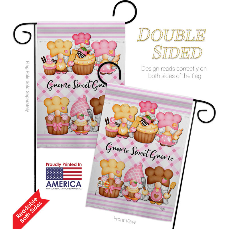 Double Sided 18.5'' H x 13'' W Polyester Garden Flag
