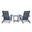 All-Weather HDPE Adirondack Chair With Table, Two-Piece Set