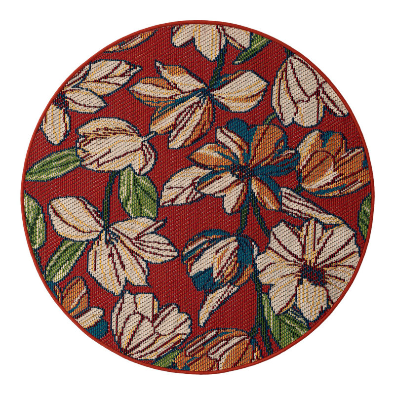 Tapis intérieur / extérieur Camalu Marlenia, Rond 4 pi 1 po
