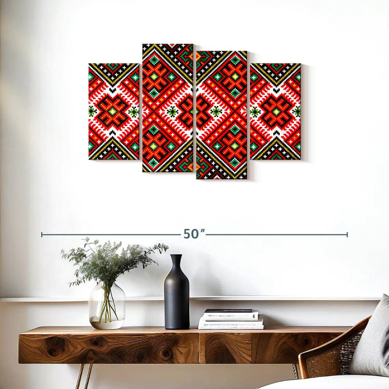 Avery Ukrainian Geometric Pattern, 22" H x 36" W