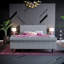 Barr Upholstered Velvet Sleigh Bed-34315015-34315016