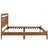 Queen Platform Bed In Chestnut Finish - Transitional Furniture For Bedroom, Wood Frame, No Box Spring, 64"X84.5"X47"H, One Delivery Bedroom Foundation, Shipping, 64"X84.5"X47"H-1194047665
