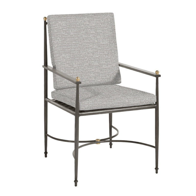 Fauteuil en aluminium Roma, Pas de soudure, Caramel tweed