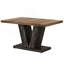 Table de salle à manger de 47 po pour 4-6 personnes - Table de cuisine et de salle à manger blanche avec base piédestal robuste, table de salle à manger rustique en bois pour petits espaces, appartements, salle à manger (table seulement)-939843201