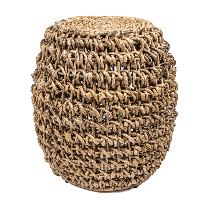 Tabouret de bar de style abaca tissé bohème de 20 po Sage