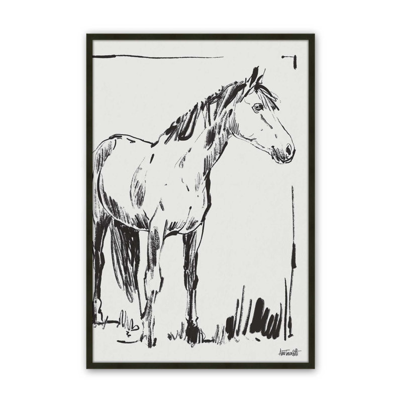 «Stance S croquis» par Anne Tavoletti, reproduction d'art, Noir, H 16 po x l 12 po