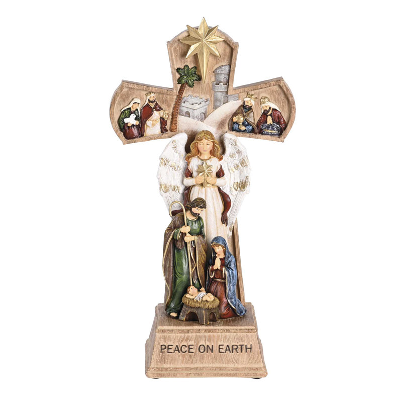 Figurine de Noël Nativité paix terre