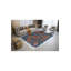 Tapis vert tissé à motif floral lavable Mosso-231717943