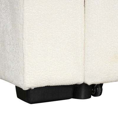 Canapé-lit modulaire convertible en L, canapé-lit réversible avec lit escamotable, porte-gobelets et grand espace de rangement pour le salon