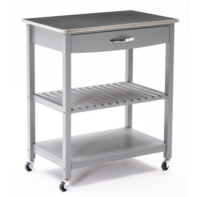 Fast forward 30.5 " W Kitchen Cart with Stainless Steel Top