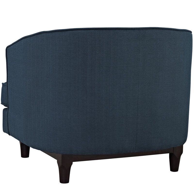 Upholstered Armchair, Blue Polyester
