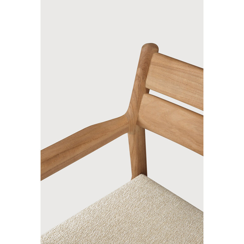 Jack Outdoor Teak Dining Armchair, Natural