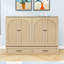 Lit escamotable double en bois avec grand tiroir et port de chargement USB