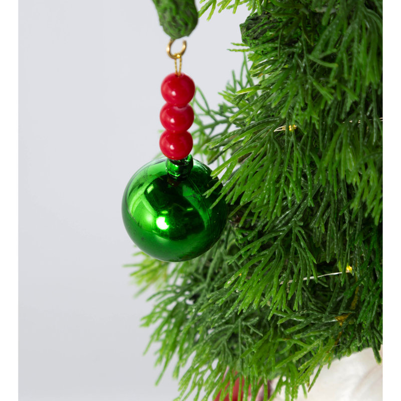 Holiday Christmas Tree Gnome Figurine with Welcome Sign