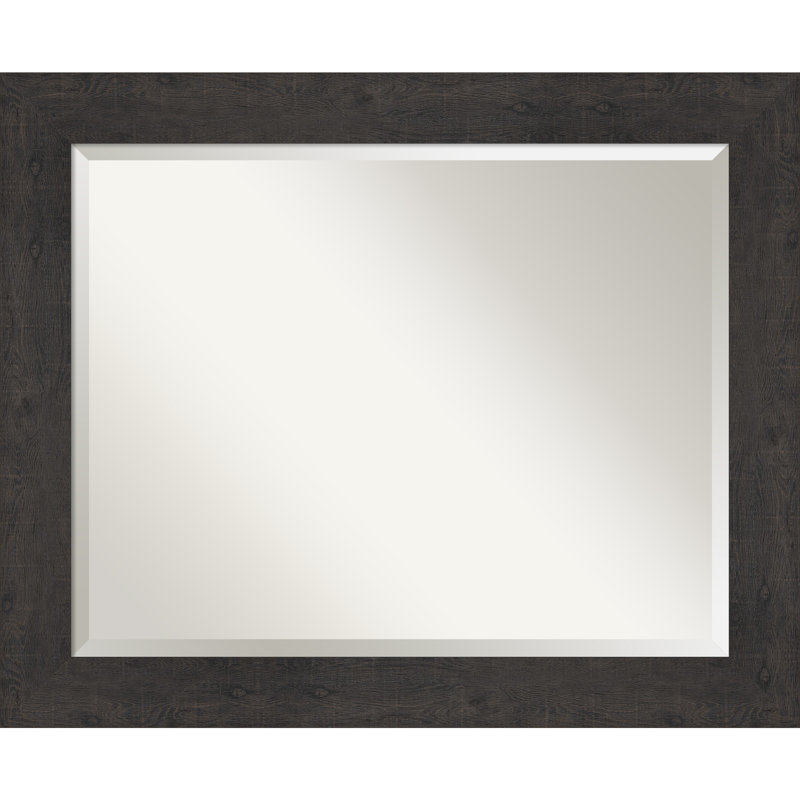 Miroir d'appoint mural Alissone, Noir, 27,5 po x 33,5 po