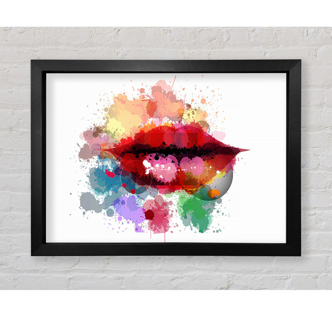 Regenbogen-Lippen - Druck