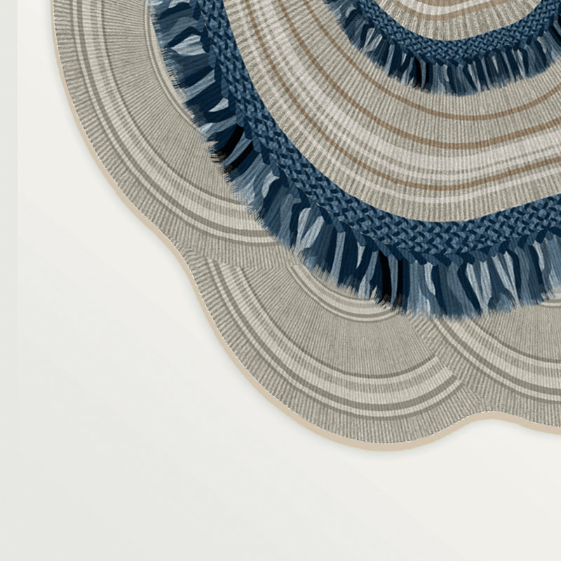 Tapis oriental en polyester tissé à la machine Novelty Weltonc, Nouveauté 3 pi 11 po x 5 pi 11 po