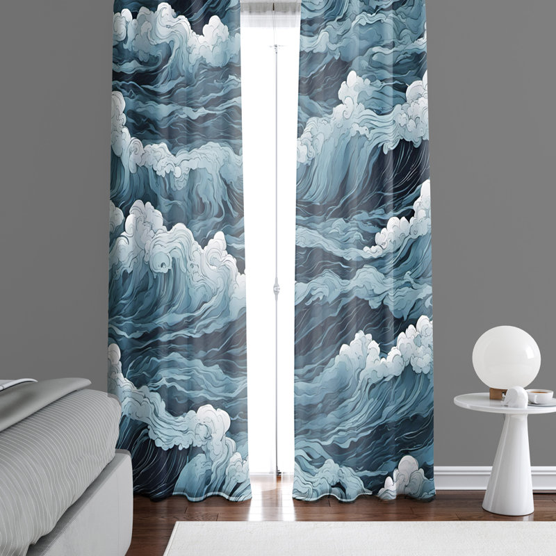 Semi Sheer Curtain Pair, 56" W x 78" L